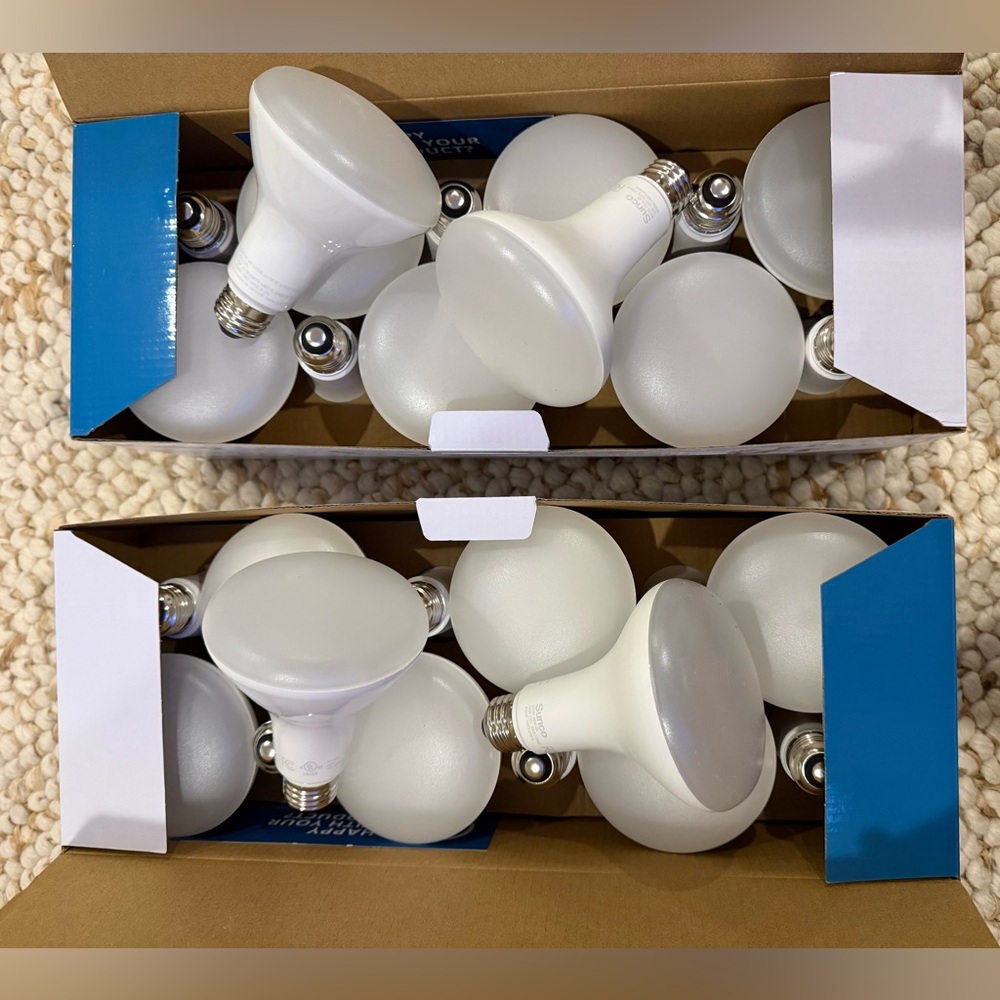 28 PC Sunco BR30 Light Bulbs LED Indoor 850 LM 4000K Cool White Dimmable